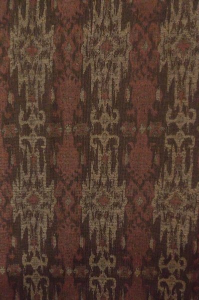 Photo4: Mint P0916Q Vintage Japanese kimono Brown HITOE unlined for women / Wool. Abstract pattern (Grade A) (4)