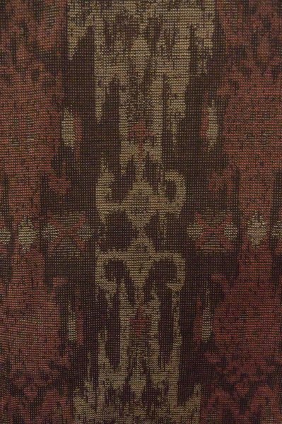 Photo6: Mint P0916Q Vintage Japanese kimono Brown HITOE unlined for women / Wool. Abstract pattern (Grade A) (6)