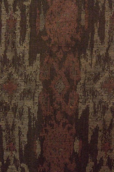 Photo7: Mint P0916Q Vintage Japanese kimono Brown HITOE unlined for women / Wool. Abstract pattern (Grade A) (7)