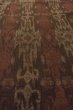 Photo9: Mint P0916Q Vintage Japanese kimono Brown HITOE unlined for women / Wool. Abstract pattern (Grade A) (9)