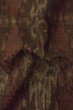 Photo12: Mint P0916Q Vintage Japanese kimono Brown HITOE unlined for women / Wool. Abstract pattern (Grade A) (12)