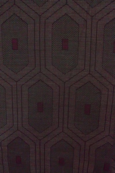 Photo3: P0916R Vintage Japanese kimono Dark Gray HITOE unlined for women / Wool. Tortoise-shell pattern(Hexagonal pattern) (Grade C) (3)