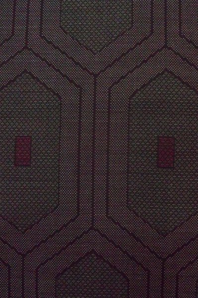 Photo5: P0916R Vintage Japanese kimono Dark Gray HITOE unlined for women / Wool. Tortoise-shell pattern(Hexagonal pattern) (Grade C) (5)