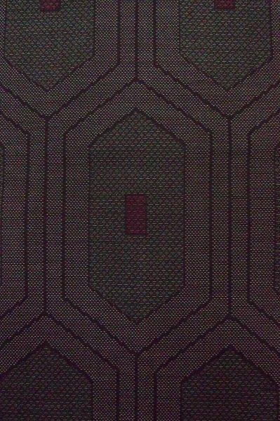 Photo6: P0916R Vintage Japanese kimono Dark Gray HITOE unlined for women / Wool. Tortoise-shell pattern(Hexagonal pattern) (Grade C) (6)