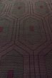 Photo8: P0916R Vintage Japanese kimono Dark Gray HITOE unlined for women / Wool. Tortoise-shell pattern(Hexagonal pattern) (Grade C) (8)