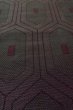Photo9: P0916R Vintage Japanese kimono Dark Gray HITOE unlined for women / Wool. Tortoise-shell pattern(Hexagonal pattern) (Grade C) (9)