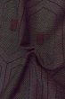 Photo12: P0916R Vintage Japanese kimono Dark Gray HITOE unlined for women / Wool. Tortoise-shell pattern(Hexagonal pattern) (Grade C) (12)