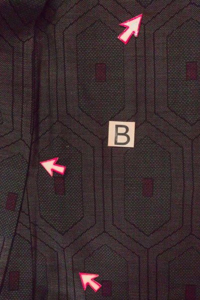 Photo15: P0916R Vintage Japanese kimono Dark Gray HITOE unlined for women / Wool. Tortoise-shell pattern(Hexagonal pattern) (Grade C) (15)