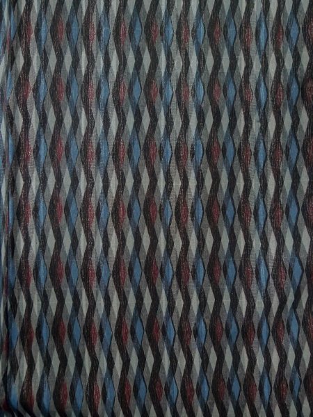 Photo4: Mint P0916S Vintage Japanese kimono Grayish Multi Color HITOE unlined for women / Wool. Stripes (Grade A) (4)