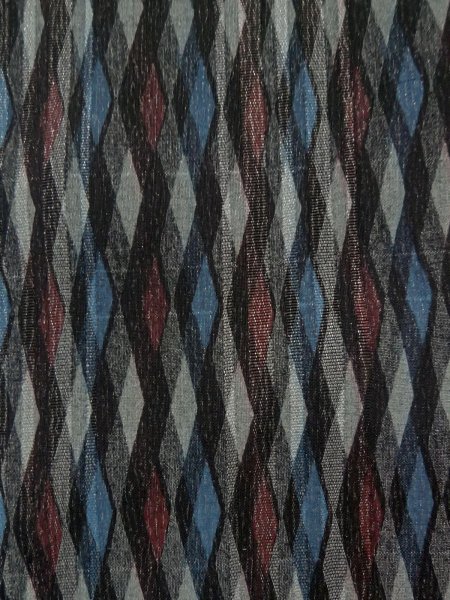 Photo5: Mint P0916S Vintage Japanese kimono Grayish Multi Color HITOE unlined for women / Wool. Stripes (Grade A) (5)