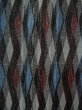 Photo7: Mint P0916S Vintage Japanese kimono Grayish Multi Color HITOE unlined for women / Wool. Stripes (Grade A) (7)