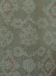 Photo7: P0916T Vintage Japanese kimono Gray HITOE unlined for women / Wool. Abstract pattern, There is an impression of use. (Grade C) (7)