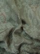 Photo12: P0916T Vintage Japanese kimono Gray HITOE unlined for women / Wool. Abstract pattern, There is an impression of use. (Grade C) (12)