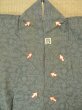 Photo16: P0916T Vintage Japanese kimono Gray HITOE unlined for women / Wool. Abstract pattern, There is an impression of use. (Grade C) (16)