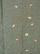 Photo19: P0916T Vintage Japanese kimono Gray HITOE unlined for women / Wool. Abstract pattern, There is an impression of use. (Grade C) (19)