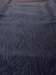Photo8: Mint P0916U Vintage Japanese kimono Dark Purple HITOE unlined for women / Wool. Abstract pattern (Grade A) (8)