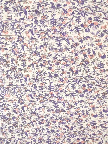 Photo4: Mint P0916V Vintage Japanese kimono White HITOE unlined for women / Synthetic. Tall grass (Grade A) (4)