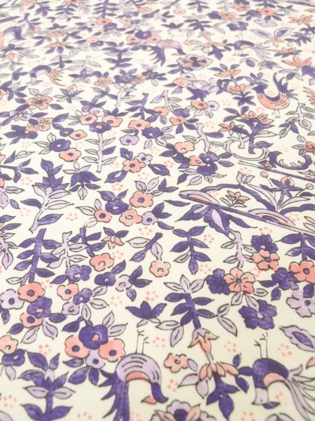 Photo8: Mint P0916V Vintage Japanese kimono White HITOE unlined for women / Synthetic. Tall grass (Grade A) (8)