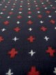 Photo7: Mint P0916W Vintage Japanese kimono Black HITOE unlined for women / Wool. Cross (Grade A) (7)