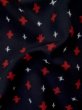 Photo9: Mint P0916W Vintage Japanese kimono Black HITOE unlined for women / Wool. Cross (Grade A) (9)