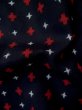 Photo10: Mint P0916W Vintage Japanese kimono Black HITOE unlined for women / Wool. Cross (Grade A) (10)