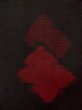 Photo5: P0916X Vintage Japanese kimono Black HITOE unlined for women / Wool. Abstract pattern, More damages. (Grade C) (5)