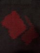Photo6: P0916X Vintage Japanese kimono Black HITOE unlined for women / Wool. Abstract pattern, More damages. (Grade C) (6)