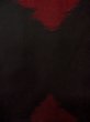 Photo7: P0916X Vintage Japanese kimono Black HITOE unlined for women / Wool. Abstract pattern, More damages. (Grade C) (7)