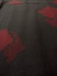 Photo9: P0916X Vintage Japanese kimono Black HITOE unlined for women / Wool. Abstract pattern, More damages. (Grade C) (9)
