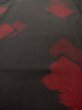 Photo10: P0916X Vintage Japanese kimono Black HITOE unlined for women / Wool. Abstract pattern, More damages. (Grade C) (10)