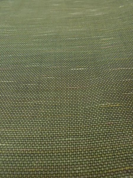 Photo7: Mint P0916Y Vintage Japanese kimono Grayish Taupe HITOE unlined for women / Wool. Line (Grade A) (7)