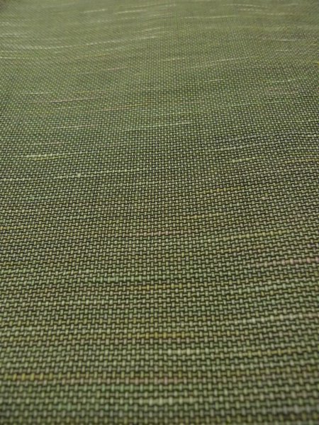 Photo8: Mint P0916Y Vintage Japanese kimono Grayish Taupe HITOE unlined for women / Wool. Line (Grade A) (8)