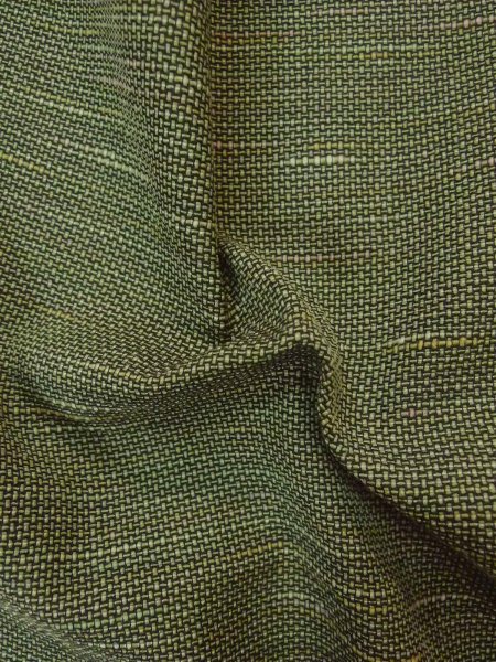 Photo9: Mint P0916Y Vintage Japanese kimono Grayish Taupe HITOE unlined for women / Wool. Line (Grade A) (9)