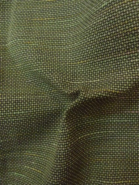 Photo10: Mint P0916Y Vintage Japanese kimono Grayish Taupe HITOE unlined for women / Wool. Line (Grade A) (10)