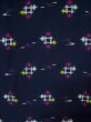 Photo3: P0916Z Vintage Japanese kimono Black HITOE unlined for women / Wool. Parallel Cross, There are stains and impression of use. (Grade D) (3)
