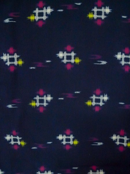 Photo3: P0916Z Vintage Japanese kimono Black HITOE unlined for women / Wool. Parallel Cross, There are stains and impression of use. (Grade D) (3)