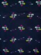 Photo4: P0916Z Vintage Japanese kimono Black HITOE unlined for women / Wool. Parallel Cross, There are stains and impression of use. (Grade D) (4)
