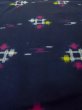 Photo9: P0916Z Vintage Japanese kimono Black HITOE unlined for women / Wool. Parallel Cross, There are stains and impression of use. (Grade D) (9)