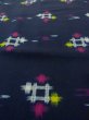Photo11: P0916Z Vintage Japanese kimono Black HITOE unlined for women / Wool. Parallel Cross, There are stains and impression of use. (Grade D) (11)