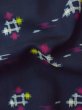 Photo13: P0916Z Vintage Japanese kimono Black HITOE unlined for women / Wool. Parallel Cross, There are stains and impression of use. (Grade D) (13)