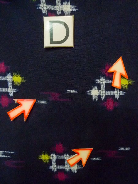 Photo18: P0916Z Vintage Japanese kimono Black HITOE unlined for women / Wool. Parallel Cross, There are stains and impression of use. (Grade D) (18)