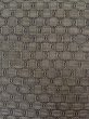 Photo5: P0917A Vintage Japanese kimono Gray HITOE unlined for women / Wool. Geometrical pattern (Grade C) (5)