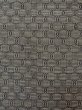 Photo7: P0917A Vintage Japanese kimono Gray HITOE unlined for women / Wool. Geometrical pattern (Grade C) (7)