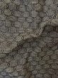 Photo10: P0917A Vintage Japanese kimono Gray HITOE unlined for women / Wool. Geometrical pattern (Grade C) (10)