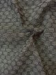 Photo11: P0917A Vintage Japanese kimono Gray HITOE unlined for women / Wool. Geometrical pattern (Grade C) (11)