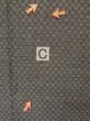 Photo15: P0917A Vintage Japanese kimono Gray HITOE unlined for women / Wool. Geometrical pattern (Grade C) (15)
