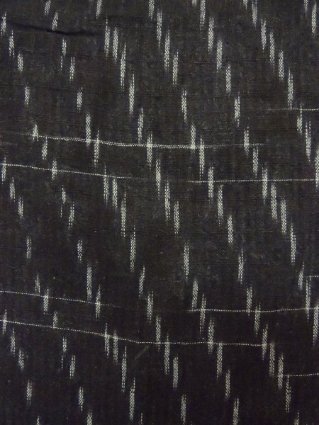 Photo5: P0917D Vintage Japanese kimono Black HITOE unlined for women / Linen. Line, 他ダメージあり (Grade B) (5)