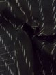 Photo10: P0917D Vintage Japanese kimono Black HITOE unlined for women / Linen. Line, 他ダメージあり (Grade B) (10)