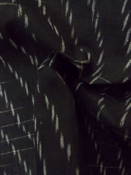 Photo10: P0917D Vintage Japanese kimono Black HITOE unlined for women / Linen. Line, 他ダメージあり (Grade B) (10)