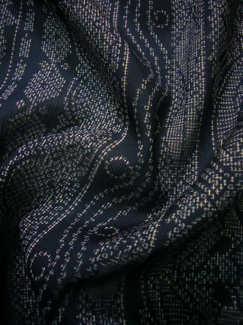 Mint J0722F Used Japanese Heather Purple Summer / Silk. Flower (Grade A) / Yukata-Hitoe